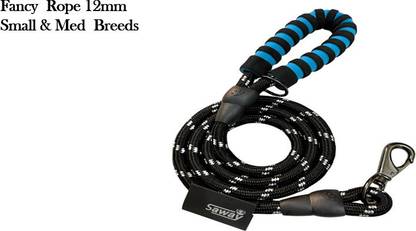 SAWAY Black Night Reflected Radium Foam Rope 12mm For Small Medium Breeds 170 cm Dog Martingale Leash