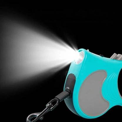 PETZ R US Pet Retractable Leash with Torch 5M Durable Pet Walking Leash For Dog & Puppies 500 cm Dog Cord Leash