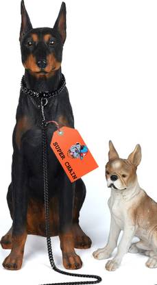 SUPER CHAIN SPACE BLACK Heavy Weight Diamond Cut Heavy Duty SPACE BLACK (LARGE) Dog Chain 160 cm Dog Chain Leash