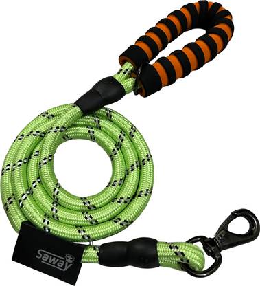 SAWAY Neon Green Night Reflective Radium Rope 16mm For Large And Medium Pets 170 cm Dog Martingale Leash