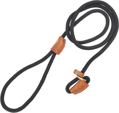 VamaLeathers VamaLeathers British Style Training Leash I Nylon Rope I 5 Ft X 1 CM I Black 150 cm Dog Cord Leash