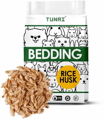 TUNAI Natural Rice Husk Bedding for Rabbit, Guinea Pig, Hamster 250g Pet Litter Tray Refill