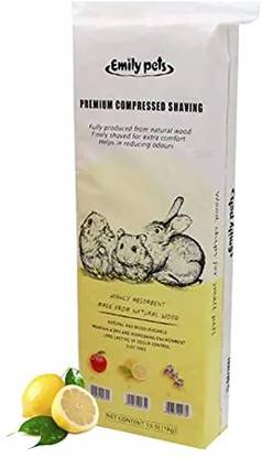 Emily Pets Soft Shavings All Natural Animal Bedding Small Animals, Controls Odor (Lemon) Pet Litter Tray Refill