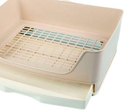 Lyla 2 Layers Rabbit Cage Litter Box Potty Trainer for Guinea Pig Small Pet Beige Pet Litter Tray Refill