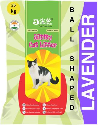 Jimmy Cat Litter 25Kg Ball Shaped Lavender Scented Pet Litter Tray Refill