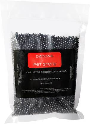 Dayons 400 gms Cat Litter Deodorizing Beads with Activated Charcoal, Eliminates Odour Pet Litter Tray Refill
