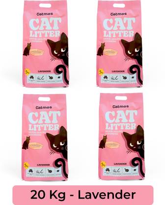 Catmos Cat Litter Odour Control Clumping Litter for Cat - Lavender - 20 Kg Pet Litter Tray Refill