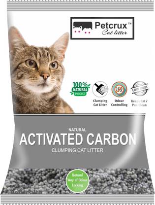 Petcrux Exclusive Scoopable Natural Activated Carbon Cat Litter, 5Kg Pet Litter Tray Refill