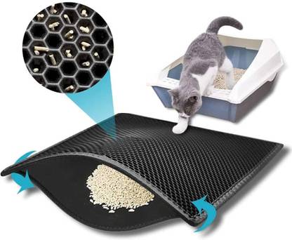 24x7eMall Cat Litter Mat, Litter Box Mat, Honeycomb Double Layer Trapping cat Litter Tray Cat, Dog, Rabbit Pet Mat