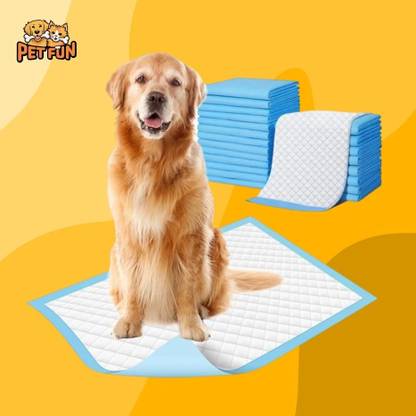 PET FUN Puppy Training Pee Pads & Pets Dog Training Pads/ Potty Pads,50PC Dog, Cat Pet Mat
