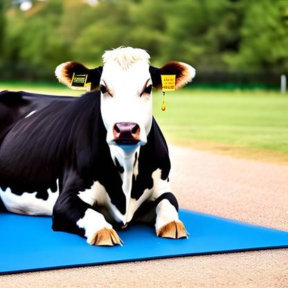 HAKEX blue cow mat size 8*5 for all animals Cow Pet Mat