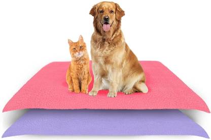 Amorite Reusable Washable Pee Pads-Puppies Washable Dog/Cat Diapers Pack of 2 Salmon Rose + Voilet Dog, Cat, Guinea Pig, Hamster, Miniature Pig, Rabbit, Tortoise Pet Mat