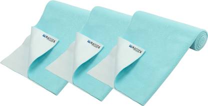 Maissen Reusable Washable Pee Pads & Hygenic Pet Dry Sheet Aqua Blue -Medium Pack Of 3 Dog, Cat Pet Mat