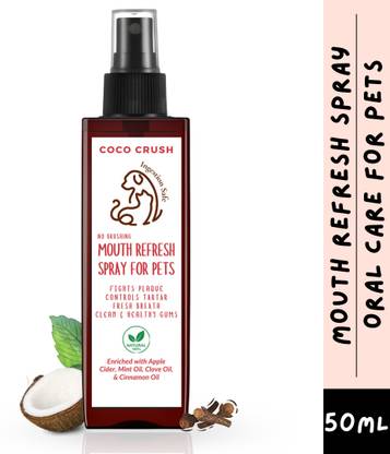 COCO CRUSH Mouth Refresh Spray for Pets | Teeth Cleaning, Fights Plaque & Tartar | Natural Pet Mouth Freshner