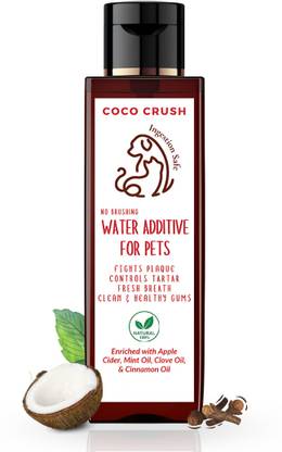 COCO CRUSH Water Additive for Pets, 100% Natural | Controls Plaque, Tartar, Fresh Breath | Pet Mouth Freshner