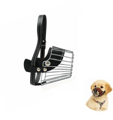 AomniStore Heavy Duty Iron Dog Muzzle for Puppy & Small Breeds Adjustable Metal Cage Safety Extra Small Other Dog Muzzle