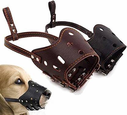 Rvpaws Pets Adjustable Rexine Breathable Anti-Barking Muzzle for Medium Dogs Medium Other Dog Muzzle