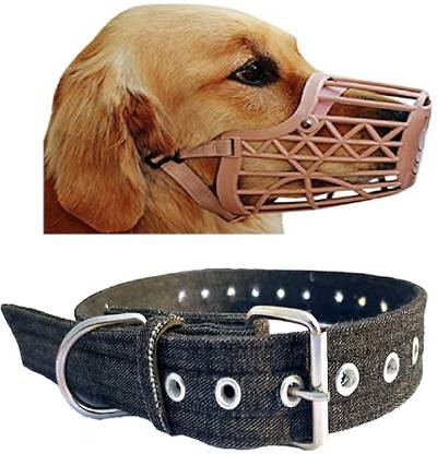 Peto lovers Mouth Cover muzzles Anti-Biting Soft Plastic Mouth Cap free size collar Medium Strips Dog Muzzle