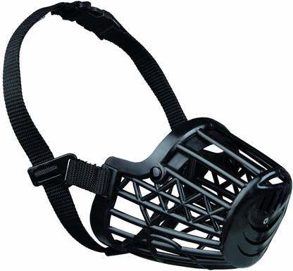 PetJoy Square Adjustable Strap Muzzle - Ensure Pet Safety & Comfort Large Strips Dog Muzzle