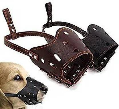 Shirlip High Quality Dog Leather Muzzles Breathable Safety Mask For Biting and Barking Extra Small Strips Dog Muzzle