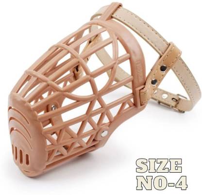 Vigourholistic Pet Dog mask / muzzle, mouth Cover adj strap- Anti biting & chewing Size-4 Medium Strips Dog Muzzle