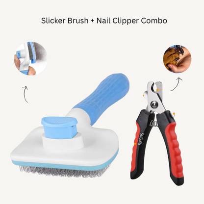 Regiis Professional Combo ( Nail clipper + Gooming Brush ) Grinder Nail Clipper