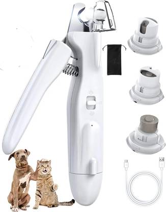24x7eMall Pet Nail Grinder Pet Grooming Kit 2-in-1 and LED Grinder Nail Clipper