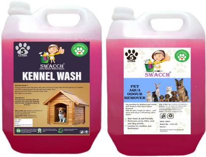 swacch Kennel Wash + Pet Aqua Odour Remover Combo Pack I Dog and Cat Friendly Conditioning Rose Dog Shampoo