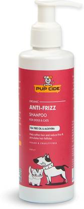 PUP CIDE PUP CIDE Organic Anti-Frizz Shampoo for Dogs - Softens Hair, Reduces Frizz, Conditioning Tea Tree Oil, Aloevera Dog Shampoo