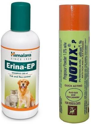 Himalaya Herbals Erina EP Shampoo + Notix Powder Flea and Tick Himalya Erina EP 200 ml with Notix Powder 100 gm Dog Shampoo