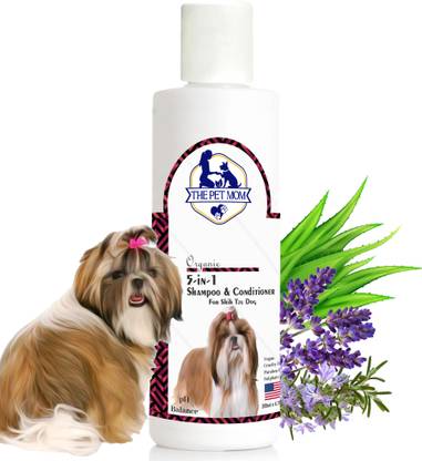 THE PET MOM 5 In 1 Shampoo & Conditioner For Shih Tzu Dog & Puppy | Deep Cleans, Refreshing, Conditioning Fresh Fragrance, Anti Itching, Anti Fungal, Bad Odor | All Dog Breed, Dog Shampoo