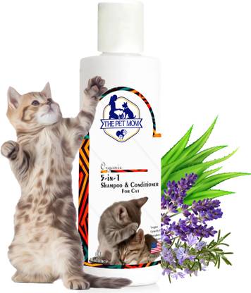 THE PET MOM 5 In 1 Shampoo & Conditioner For Cat & Kitten| Help In Deep Cleans, Refreshing, Conditioning Fresh Fragrance, Bad Odor, Anti Itching, Anti Fungal | All Cat Breed, Cat Shampoo