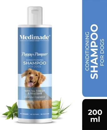 Medimade Dog Shampoo Tea Tree Oil and Aloe Vera Anti-parasitic, Anti-microbial, Anti-itching, Flea and Tick, Conditioning Tea Tree Oil and Aloe Vera Dog Shampoo