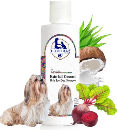 THE PET MOM Shih Tzu Dog Shampoo Hair Fall Control – Hair Shed Control, Strengthening Coat, Conditioning Fresh, Reduces Hair Fall, Cleans & Conditions, De-Shedding Cleanser All Dog Breed, Dog Shampoo