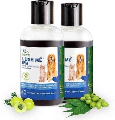 Natural Remedies Lush Me Up Mild Anti-Hairfall Shampoo for Dogs, Cats & Pups of All Breeds Hypoallergenic Fresh Dog Shampoo