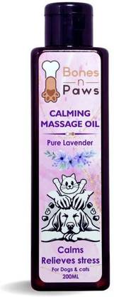 Bones n Paws Calming Massage Lavender Coconut Oil Natural Relief, Anxiety Reduction for dogs Flea and Tick Lavender Dog, Cat Shampoo