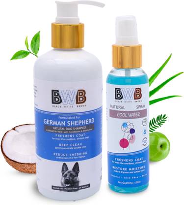 BWB BLACK WHITE BROWN BWB SHAMPOO FOR GERMAN SHEPHERD WITH FREE ANTI-TICK DEO - Allergy Relief, Anti-fungal, Anti-itching, Flea and Tick, Conditioning - Dog Shampoo