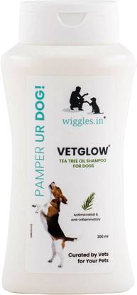 Wiggles Vetglow Dog Bath Shampoo Puppy, Tea Tree Oil Ticks Fleas Remover - Itchy Skin Anti-microbial, Allergy Relief, Flea and Tick, Conditioning Tea Tree Oil Dog Shampoo