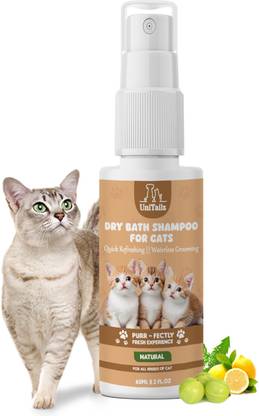 Unitailz Dry Bath Shampoo For Cats, Kitten | Instant Waterless Spray | Removes Bad Odour, Conditioning, Anti-dandruff Fresh, Cat Shampoo For Quick Clean & Refreshing -Easy to Use For All Cat Breed, Cat Shampoo