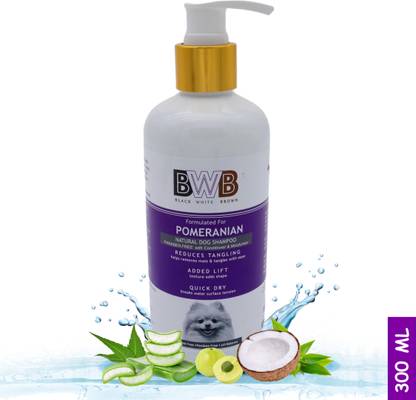 BWB BLACK WHITE BROWN BWB POMERANIAN SHAMPOO 300ML Whitening and Color Enhancing, Conditioning, Flea and Tick, Allergy Relief - Dog Shampoo