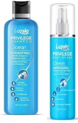 Lozalo Privilege Shampoo & Body Splash (Ocean)(250Ml+200Ml-Pack Of 2) Conditioning (Ocean) Dog Shampoo