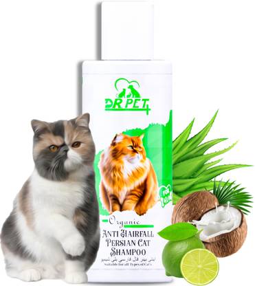 DR PET PLUS Anti Hairfall Persian Cat Shampoo Help In Reduces Hair Fall, Strengthening Coat Conditioning Fresh Fragrance, Hair Deshedding Cleanser For All Cat Breed Cat Shampoo