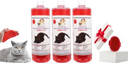 swacch Bombay Cat Shampoo + Bath Brush with Adjustable Straps Conditioning Jasmine Cat Shampoo