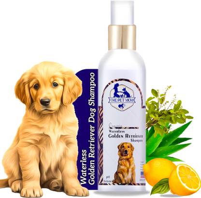 THE PET MOM Organic Waterless Golden Retriever Dry Bath Dog Shampoo For Cleanse, Smooth Coat Conditioning, Anti-fungal Fresh Fragrance, Easy to Use Dog Shampoo For All Dog Breed Dog Shampoo