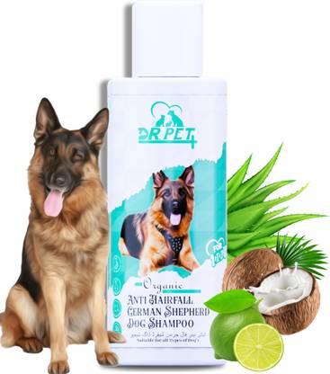 DR PET PLUS Anti Hairfall German Shepherd Dog Shampoo -Reduces Hair Fall, Strengthening Coat Conditioning Fresh Fragrance, Hair Deshedding Cleanser For All Dog Breed, Dog Shampoo