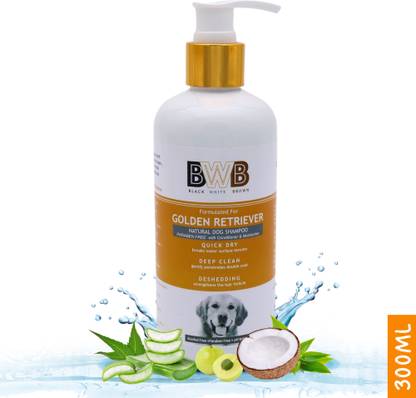 BWB BLACK WHITE BROWN BWB GOLDEN RETRIEVER SHAMPOO -300ML Allergy Relief, Anti-itching, Conditioning, Flea and Tick, Anti-microbial - Dog Shampoo