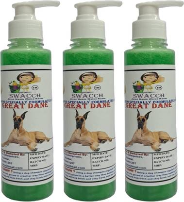 swacch Premium Shampoo For Great Dane (200ml) (Pack of 3) Conditioning Neem Alovera Dog Shampoo