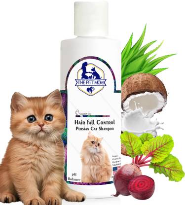 THE PET MOM Persian Cat Shampoo Hair Fall Control–Cat Hair Shed Control, Strengthening Coat, Conditioning Fresh, Reduces Hair Fall, Cleans & Conditions, De-Shedding Cleanser All Cat Breed, Cat Shampoo