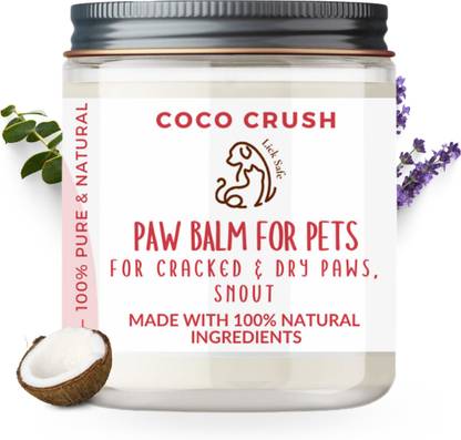 COCO CRUSH Paw Balm for Dogs, Cats - 100% Natural Care for Cracked, Dry Paws, & Snout | Pet Spa Kit