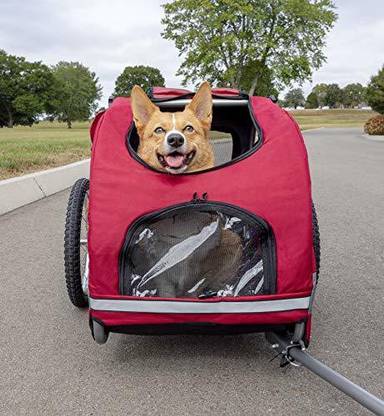 Solvit Houndabout Ii Aluminum Bicycle Trailer - Medium For Dogs, Holds Pets Up To 50 Lb Pet Stroller
